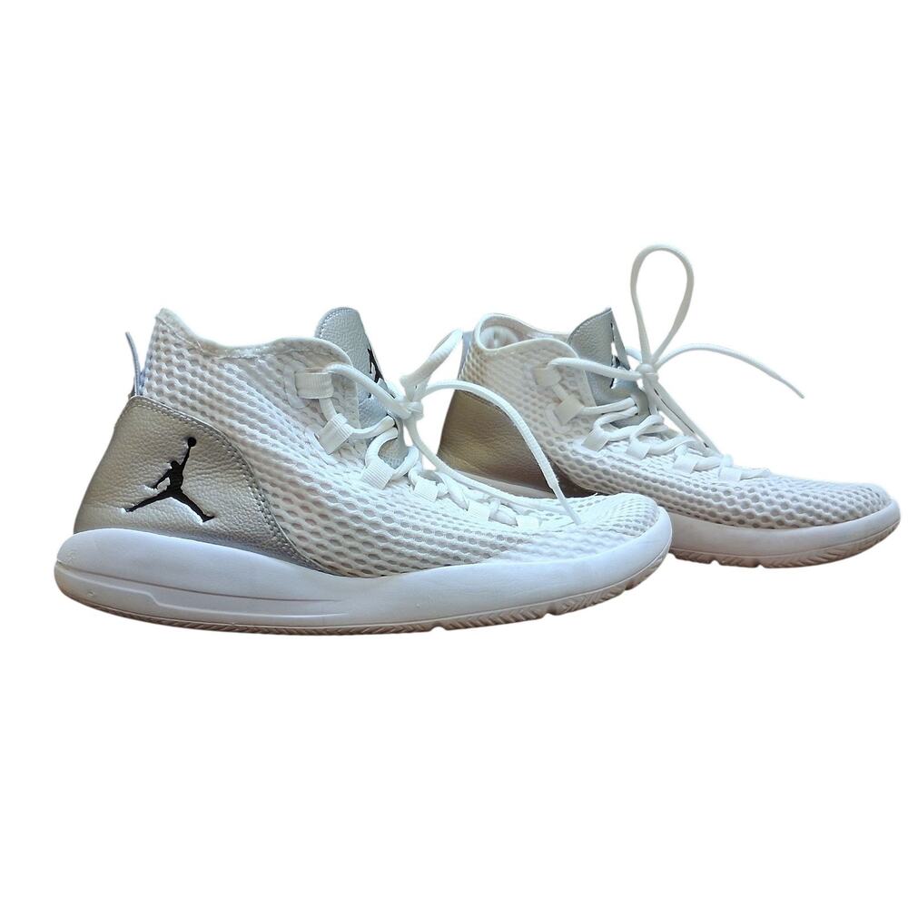 Air Jordan Reveal Metallic Silver White Men Size 8 Lace Up 834064